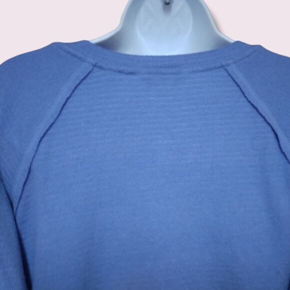 WILDFOX BAGGY BEACH JUMPER- OVERSIZED DEEP V NECK LIGHT BLUE SOFT COZY SWEATER - Picture 10 of 14